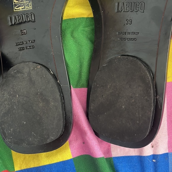 Labucq Brown/Black Sandals 39/8.5 EUC - Picture 3 of 5